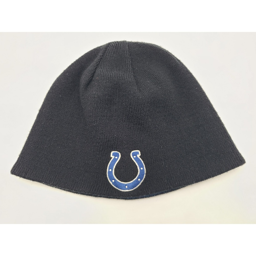 Indianapolis Colts Reversible Beanie Winter Knit Hat Stocking Cap (Seems Small)